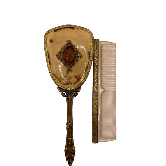 Gemlite Other - Made in USA Vintage Gemlite Art Deco Brush & Comb Set